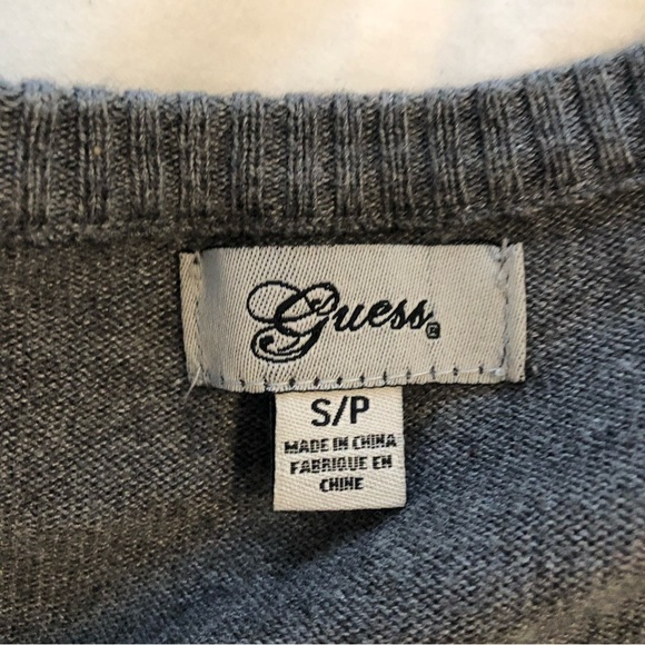 GUESS gray short sleeve mini sweater dress. Size S. - Picture 5 of 9